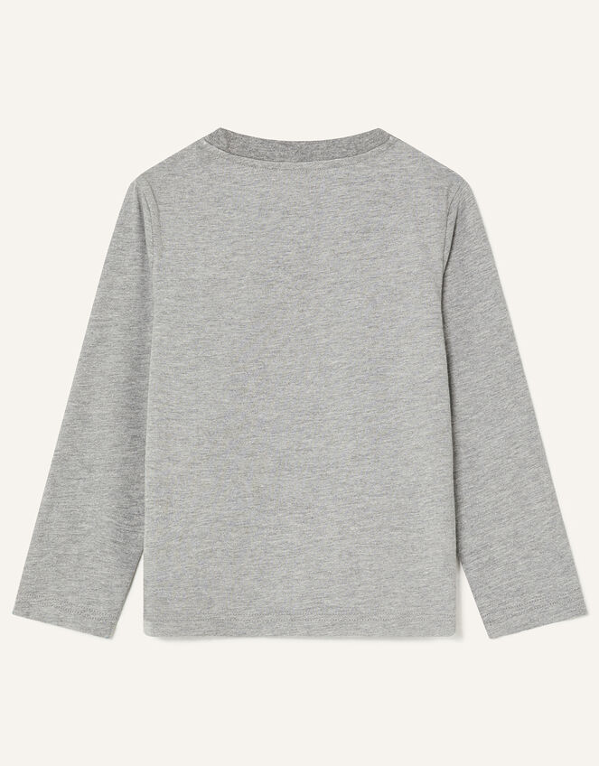Flying Bus Long Sleeve T-Shirt, Grey (GREY), large