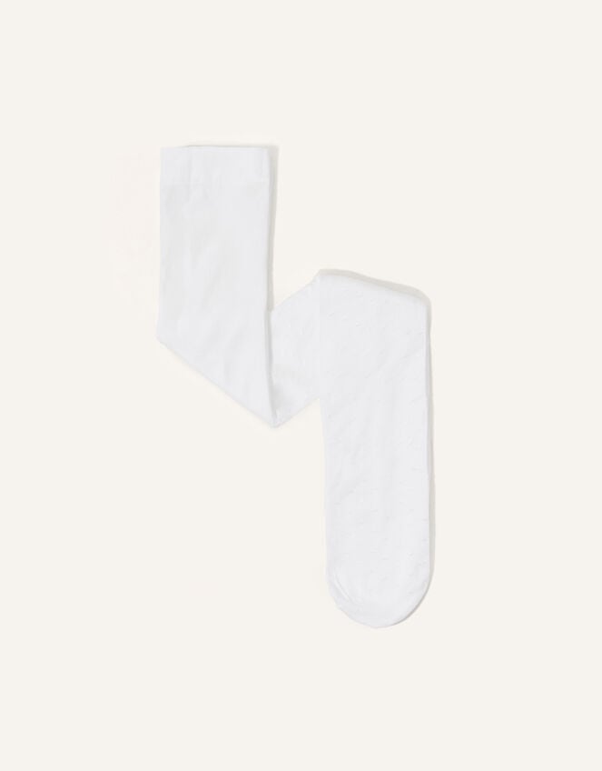 Baby Bridal Spot Tights, White (WHITE), large