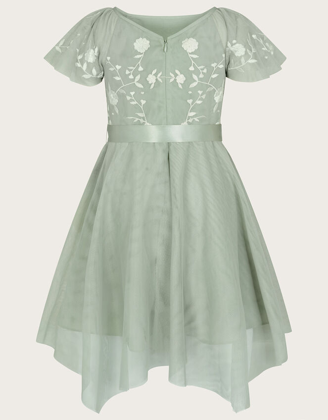 Amelia Embroidered Tulle Dress, Green (SAGE), large