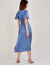 Elizabeth Embroidered Jacquard Dress , Blue (BLUE), large