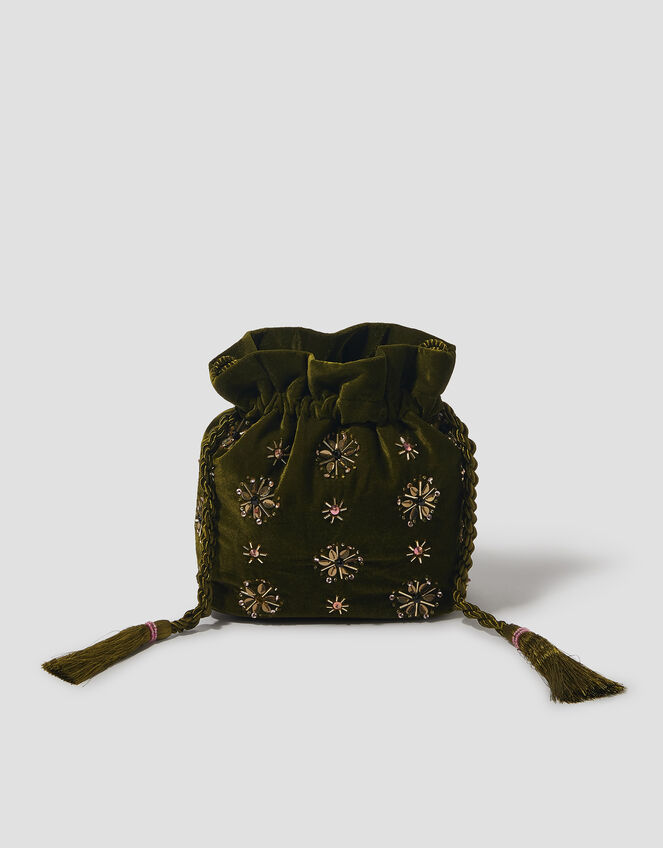 Embellished Tassel Bag, , large