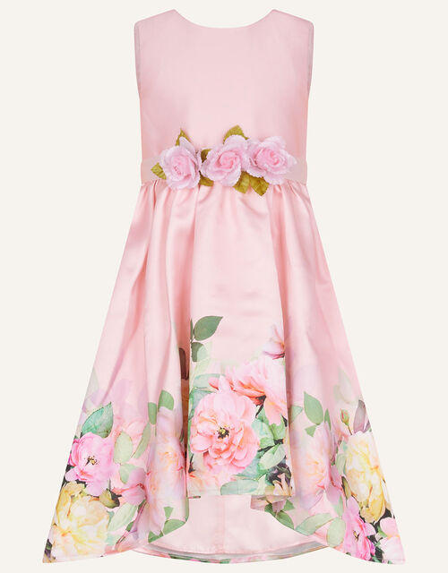 Peony Floral High-Low Dress , Pink (PINK), large