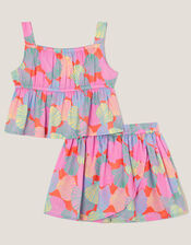 Shell Print Top & Skirt Set, Multi (MULTI), large
