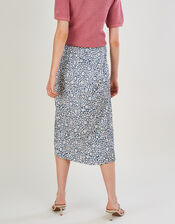 Anias Animal Crinkle Midi Skirt with Recycled Polyester, Teal (TEAL), large