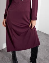 Jade Jersey Shirt Dress, Red (RED), large