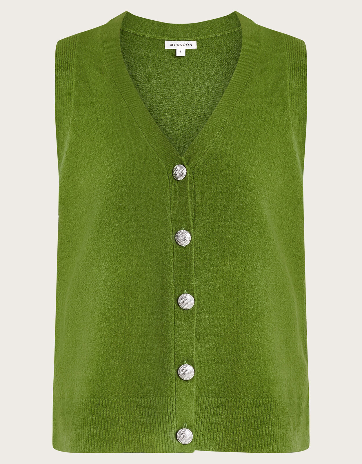 Bri Knit Sweater Vest Green