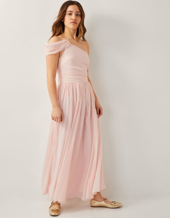 Texas One-Shoulder Prom Dress, Pink (PINK), large