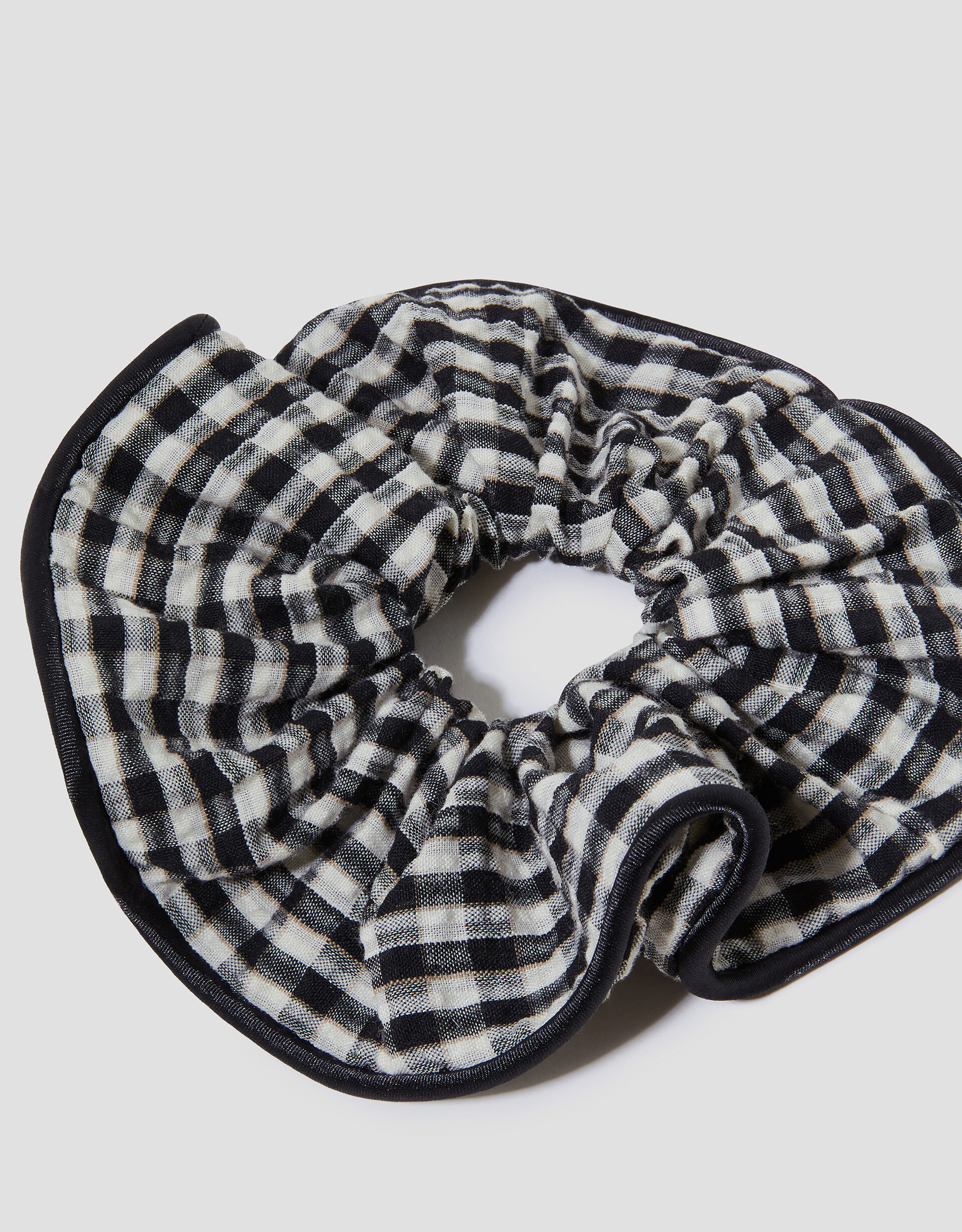 Oversized Gingham Hair Scrunchie