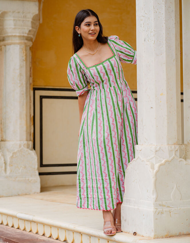 Kallie Stripe Midi Dress