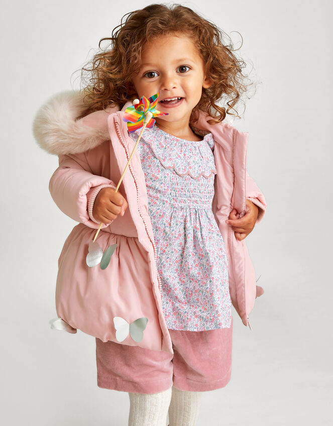 Baby Butterfly 3D Padded Coat Pink
