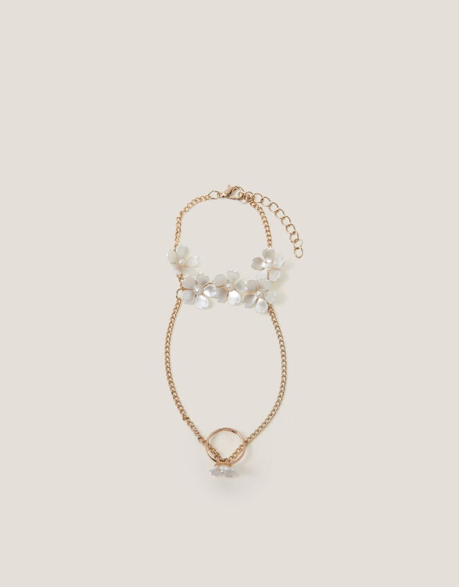 Pearl Flower Ring & Hain Chain, , large
