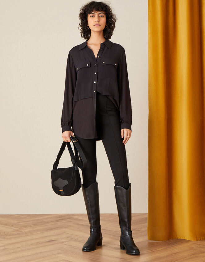Perry Ponte Trousers, Black (BLACK), large