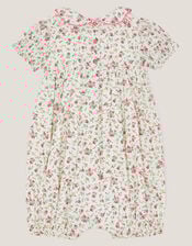 Baby Rose Smocked Romper, Ivory (IVORY), large