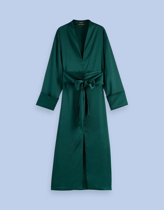 Scotch and Soda Kimono Midi Dress, Green (GREEN), large