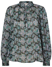 Paisley Print Blouse, Blue (NAVY), large