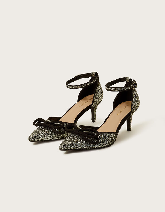 Aria Glitter Pointed Heels (Silver) main image 1
