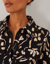 Ulla Floral Print Jersey Dress, Black (BLACK), large