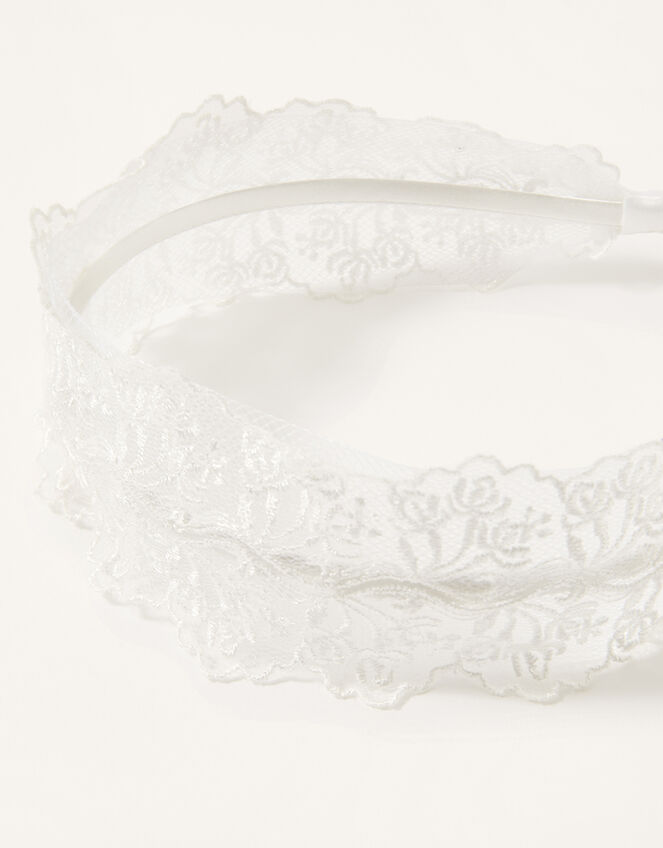 Wide Lace Headband, , large