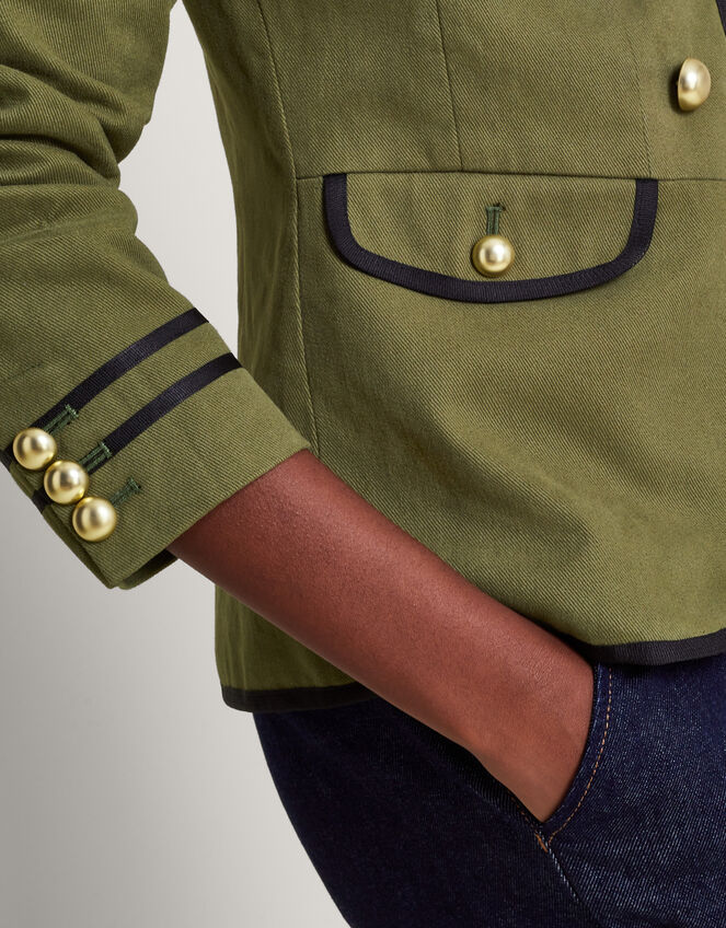 Megan Military Jacket, Green (KHAKI), large