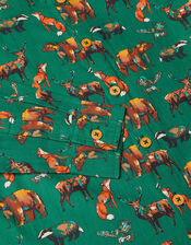 Animal Print Long Sleeve Shirt WWF-Collaboration, Green (GREEN), large