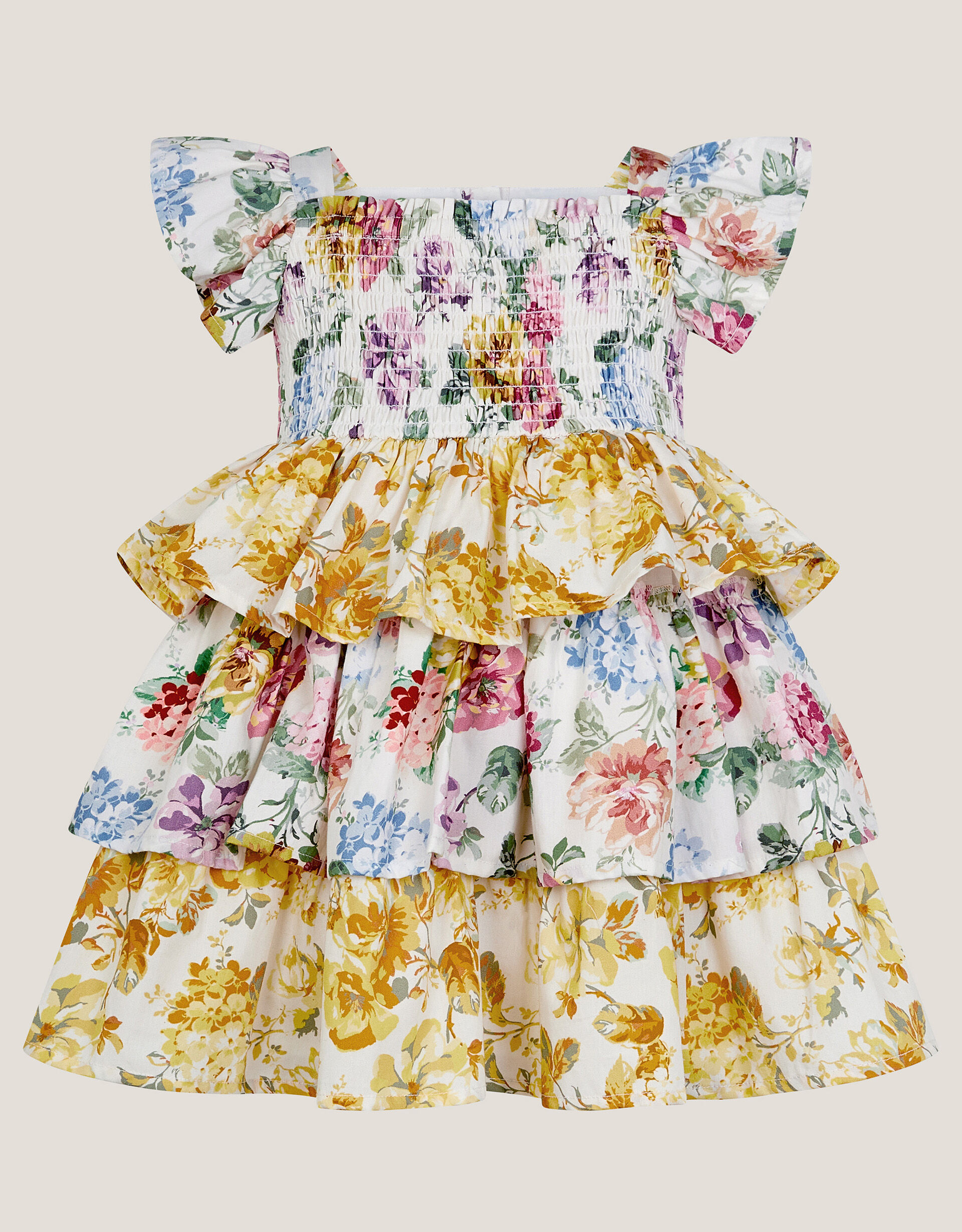 Yo Baby- Bell-Sleeves Floral Printed Dress main image 1