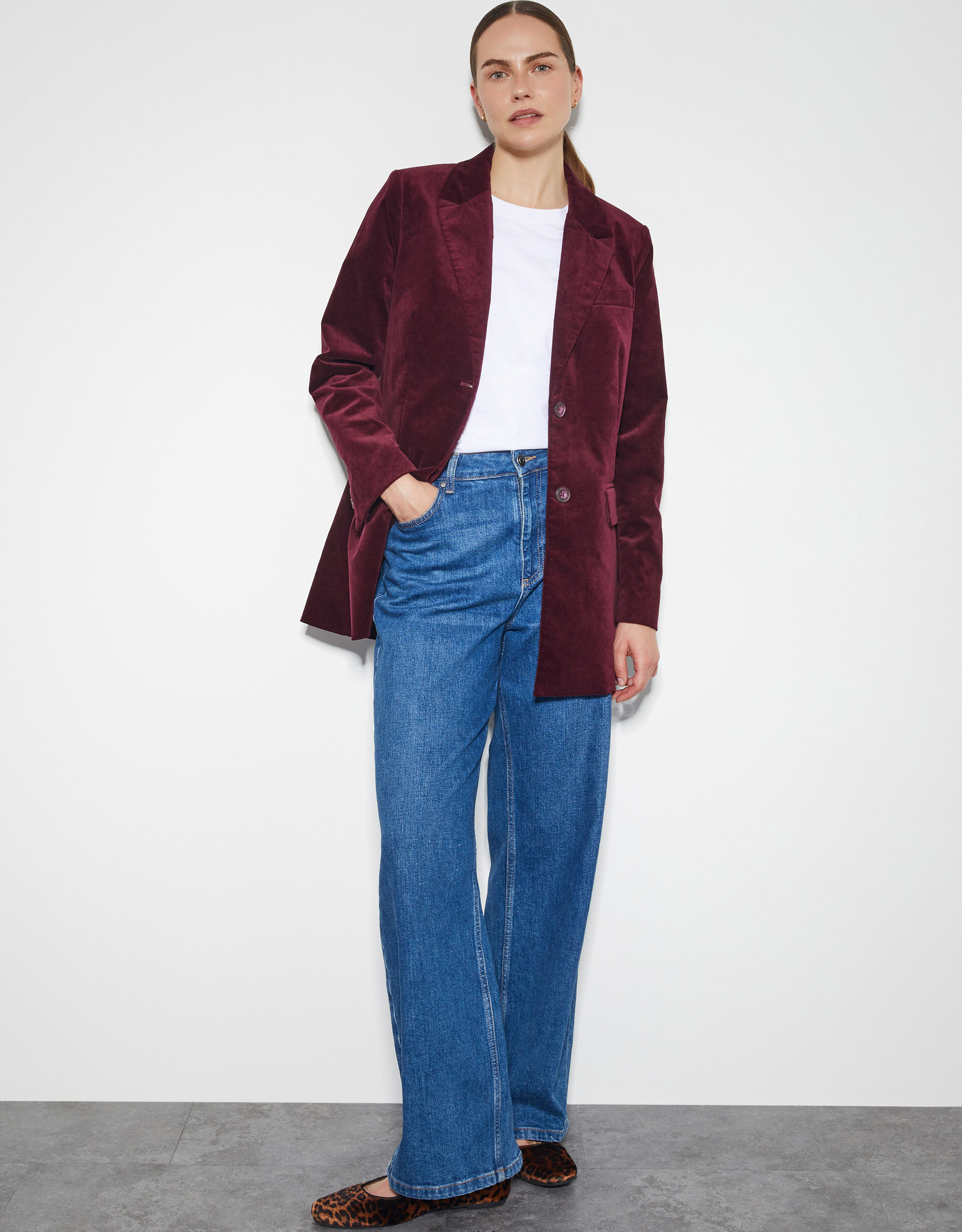 Amy Structured Blazer Red