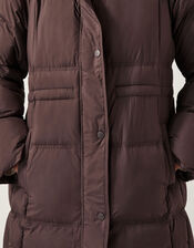 Molly Long Puffer Coat, Brown (CHOCOLATE), large