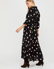 Mazi Floral Print Tiered Dress, Black (BLACK), large