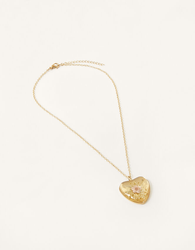 Pressed Flower Pendant Necklace, , large