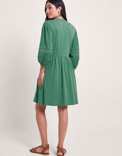 Lia Lace Trim Dress, Green (GREEN), large