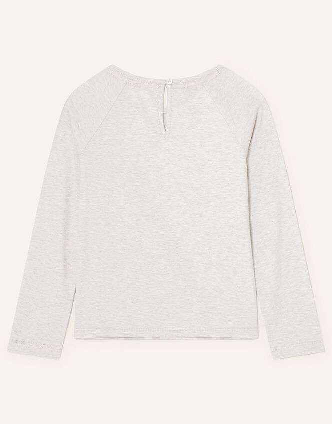 Glitter Squirrel Long Sleeve Top, Grey (GREY), large