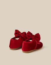 Baby Bow Velvet Walkers, Red (RED), large