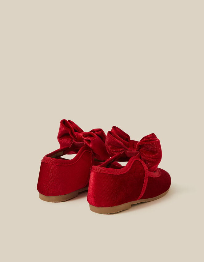 Baby Bow Velvet Walkers, Red (RED), large