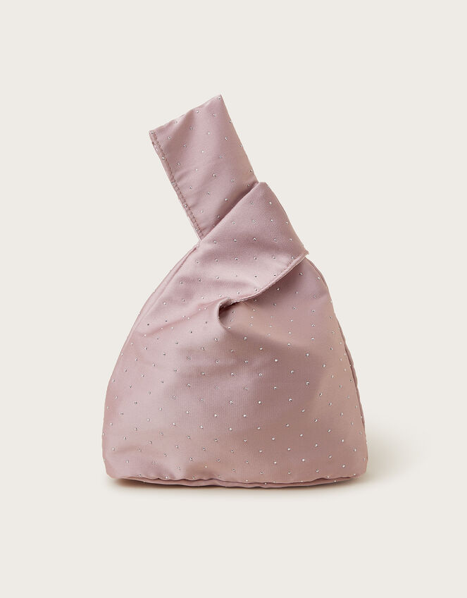 Mini Diamante Satin Tote Bag, , large