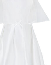 Sherry White Cape Occasion Dress, White (WHITE), large