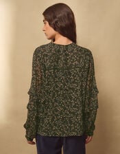 East Ellis Floral Print Blouse, Green (GREEN), large