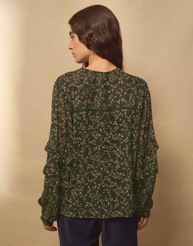 East Ellis Floral Print Blouse, Green (GREEN), large