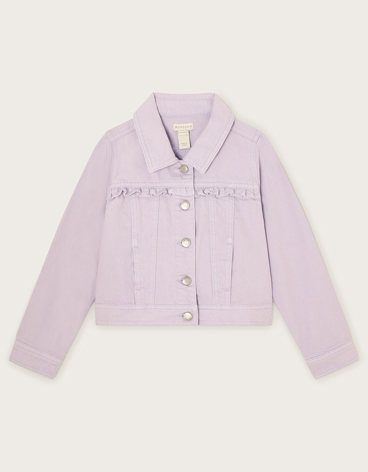 Frill Denim Jacket Purple Girls Coats Jackets Monsoon UK
