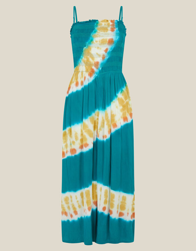 Pearl Tie-Dye Culotte Jumpsuit, Teal (TEAL), large