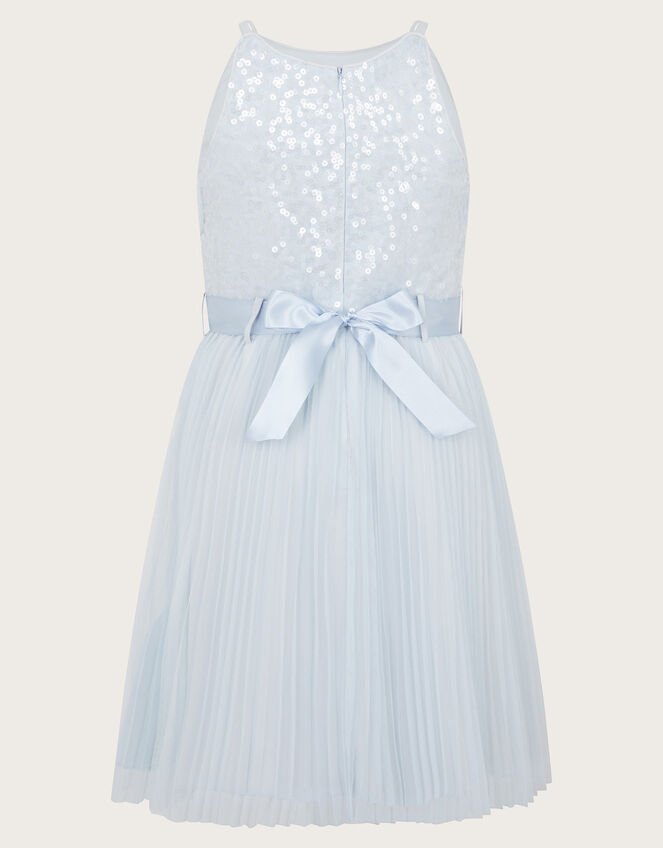 Keita Embellished Plisse Dress, Blue (BLUE), large