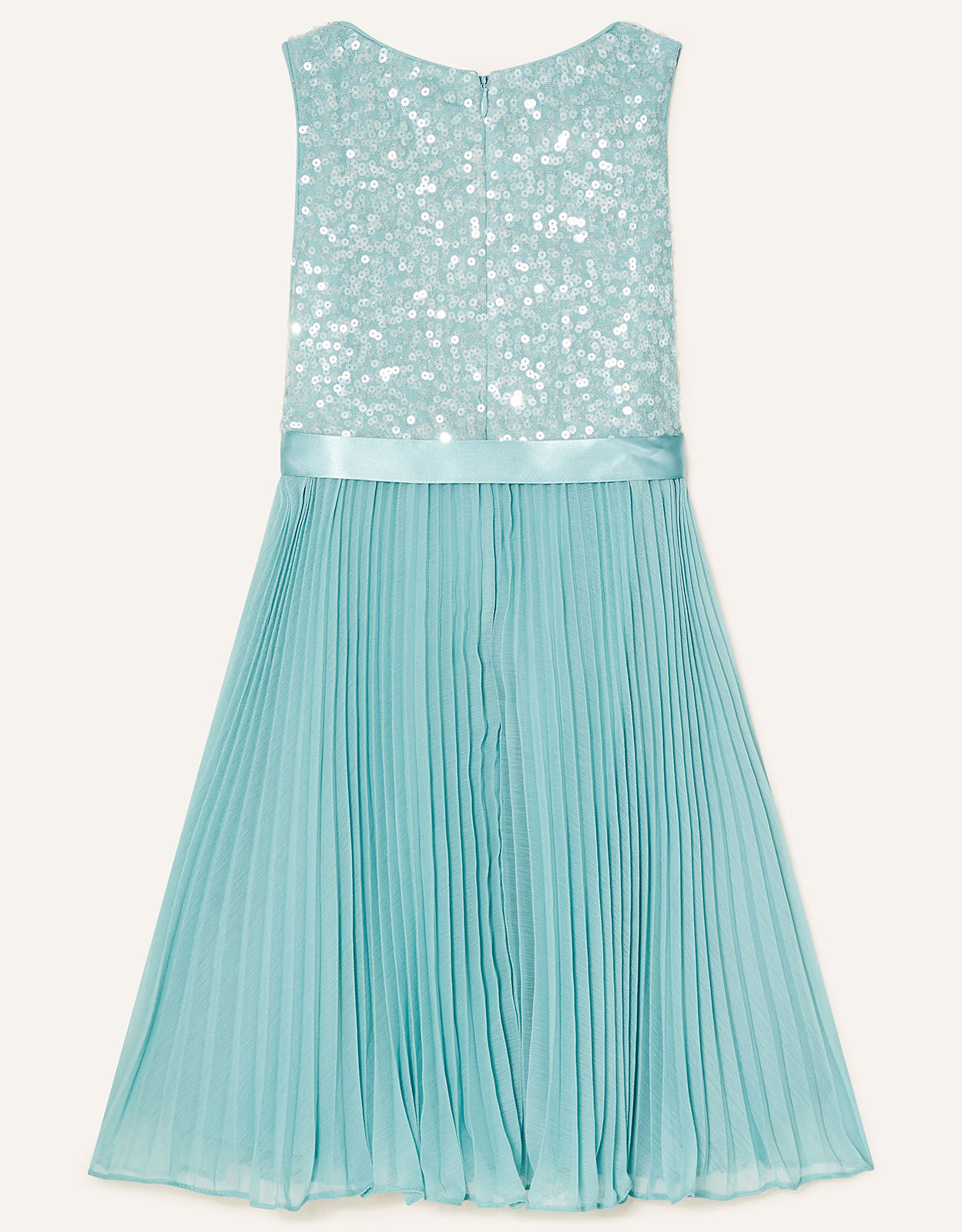 Keita Sequin Pleat Dress Green