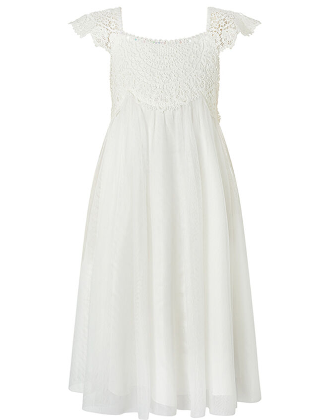 Estella Lace Bodice Occasion Dress, Ivory (IVORY), large
