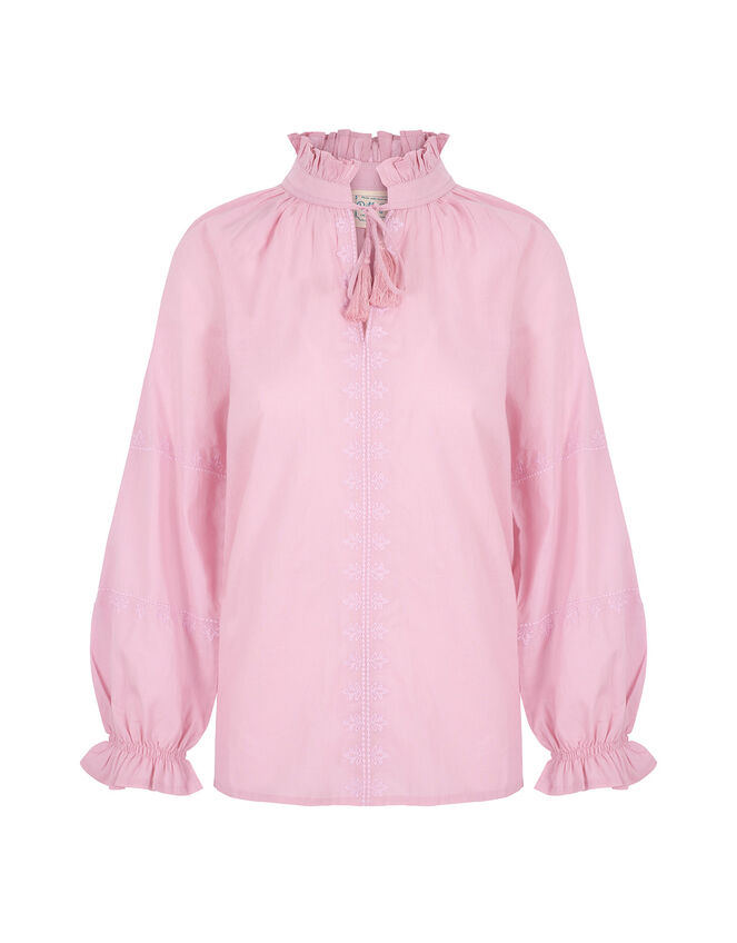 Dilli Grey Jyoti Embroidered Blouse, Pink (PINK), large