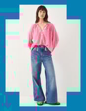 East Millie Floral Blouse, Orange (PEACH), large