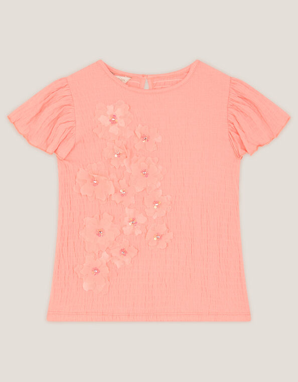Embellished Floral Appliqu&eacute; Top, Pink (PINK), large