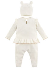 Newborn Baby Deer Knit Set, Ivory (IVORY), large