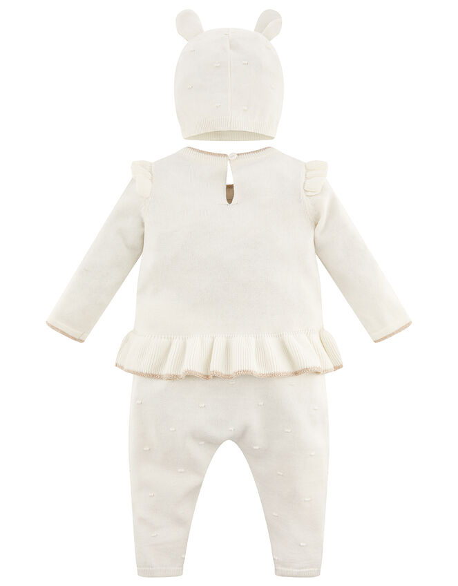 Newborn Baby Deer Knit Set, Ivory (IVORY), large