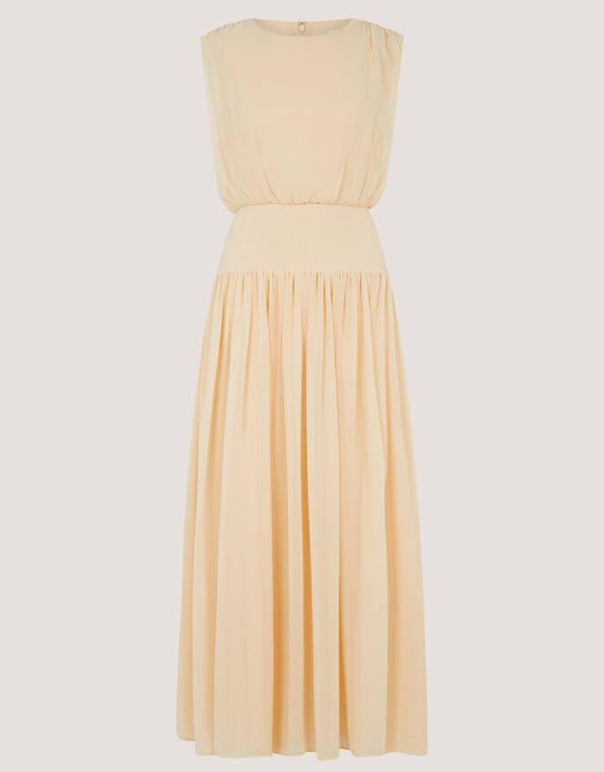 Georgia Drop Hem Midi Dress, Yellow (YELLOW), large