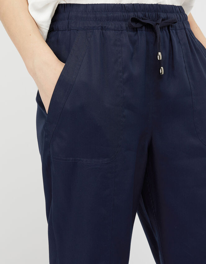 Harriet Tapered Joggers in LENZING™ TENCEL™, Blue (NAVY), large