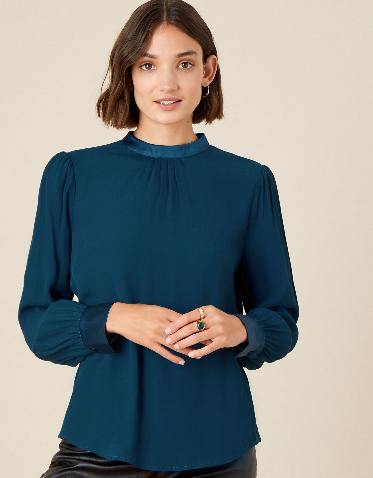 High neck shirts for ladies top